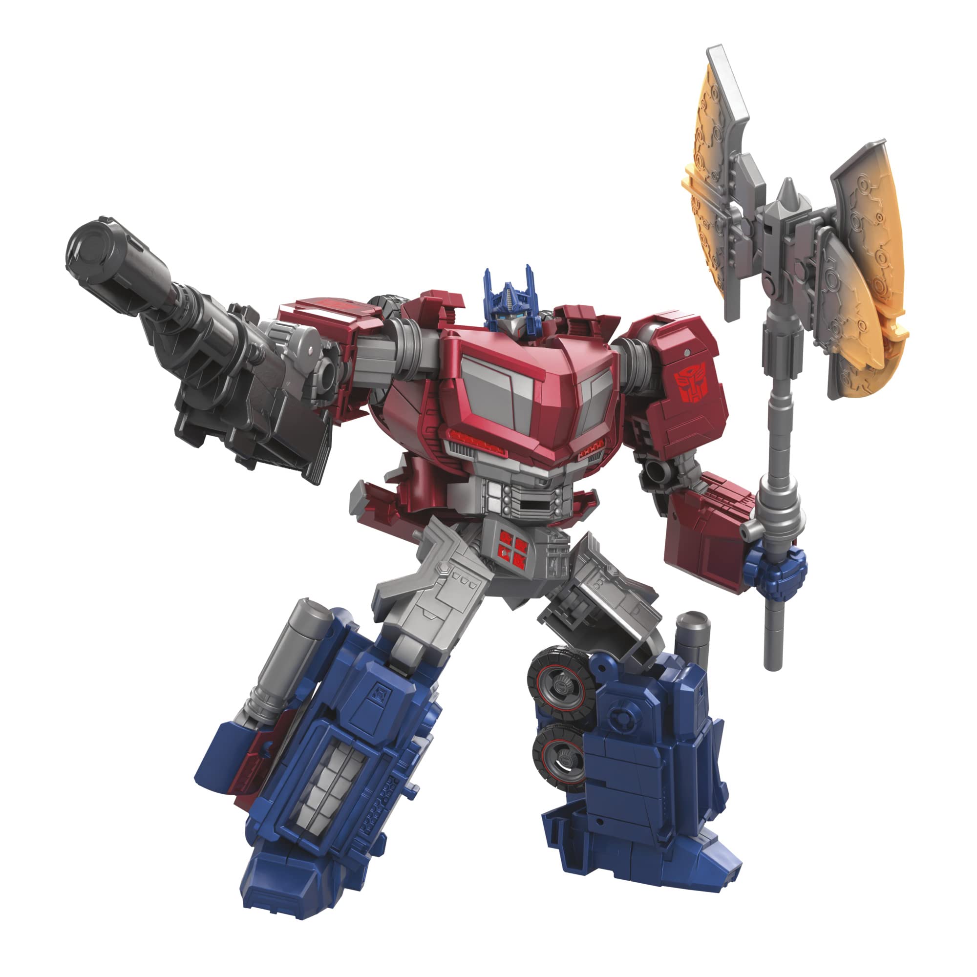 Transformers Optimus Prime Gamer Edition in robot mode ready for action play.