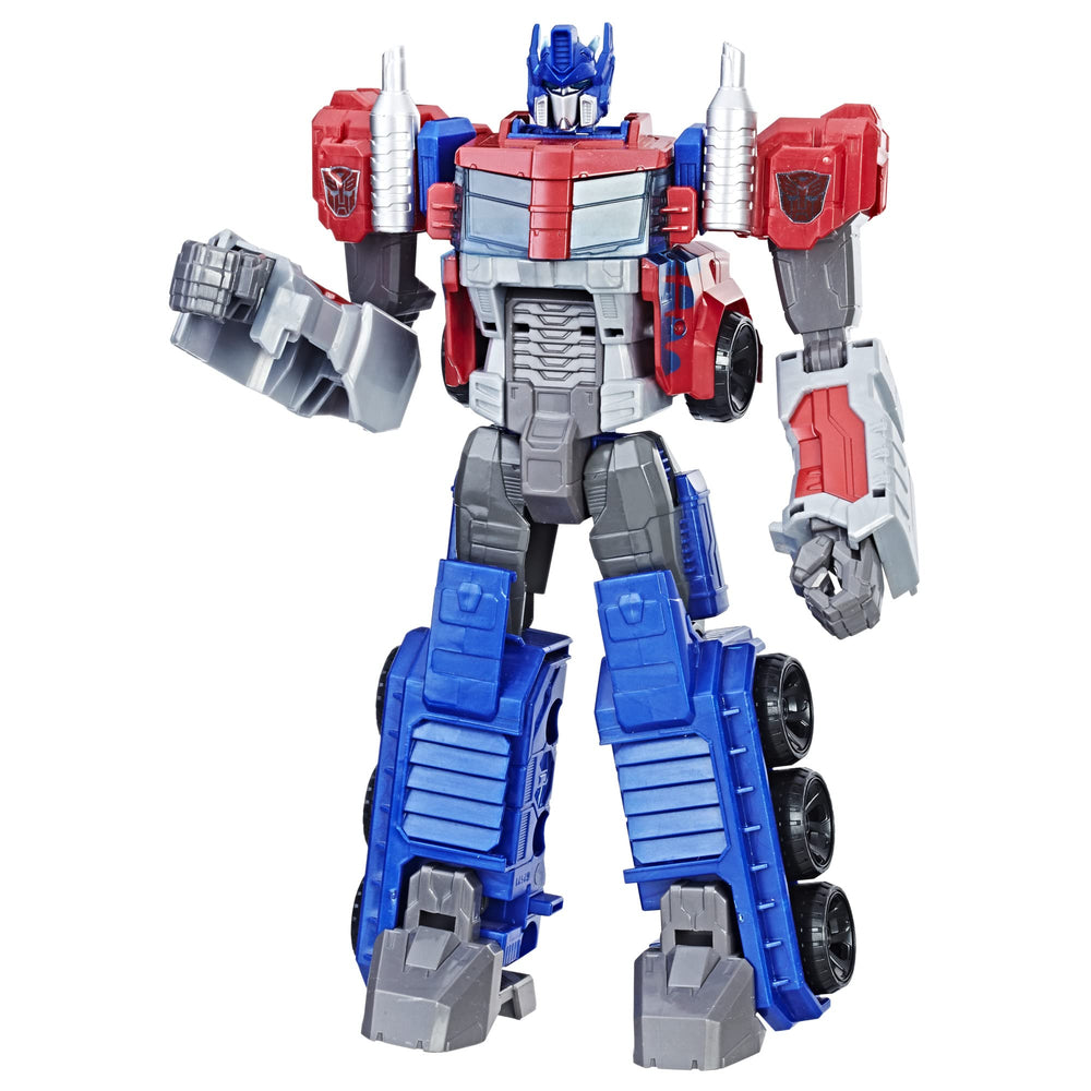 Transformers Optimus Prime robot figure ready for heroic play and battles.