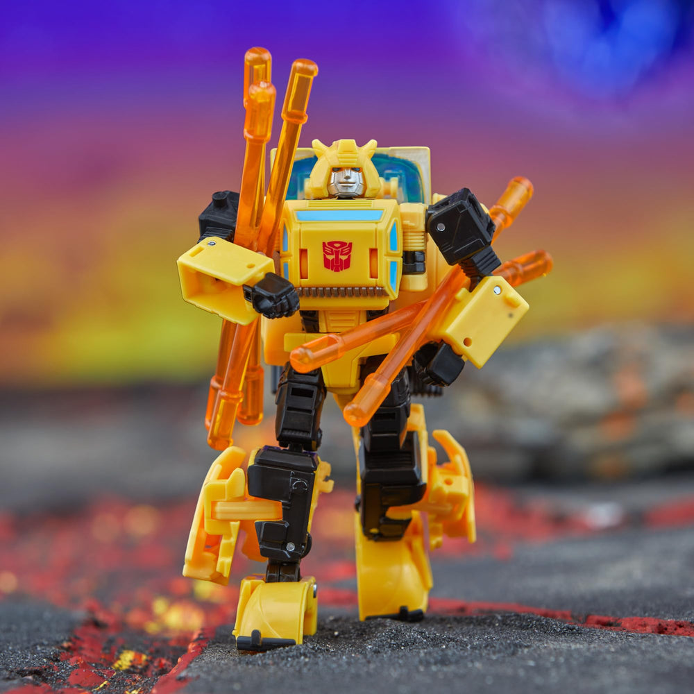 Transformers Origin Bumblebee G1 deco highlights nostalgic details.