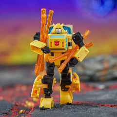 Transformers Origin Bumblebee G1 deco highlights nostalgic details.