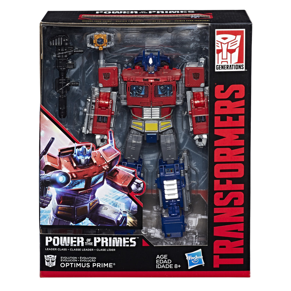 Transformers Orion Pax to Optimus Prime transformation captures evolution for display.