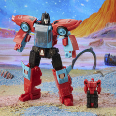 Transformers Pointblank robot to car conversion steps demonstrate pose options