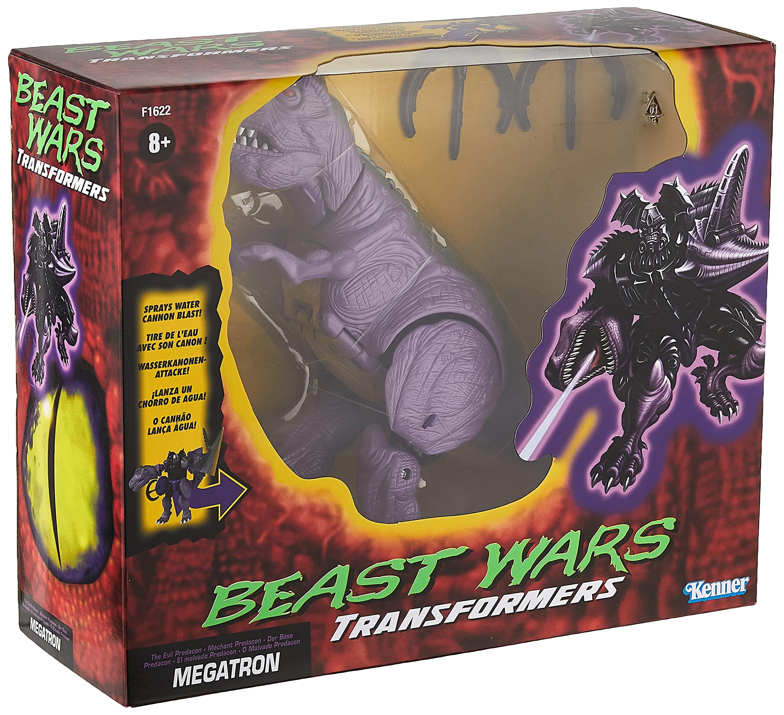 Transformers Predacon Megatron tech specs on the pack emphasize classic attributes.