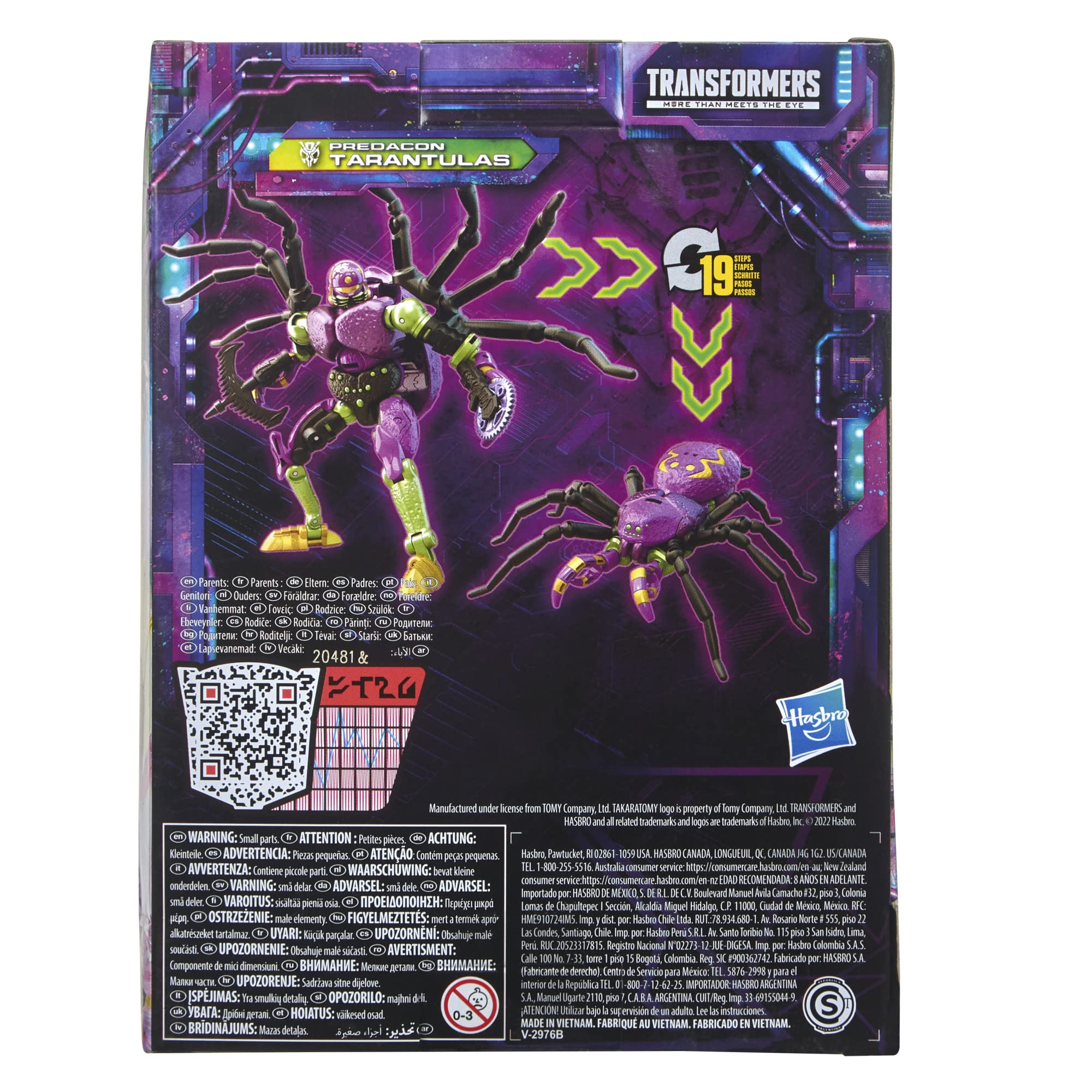 Transformers Generations Legacy Predacon Tarantulas packaging compatible for display.