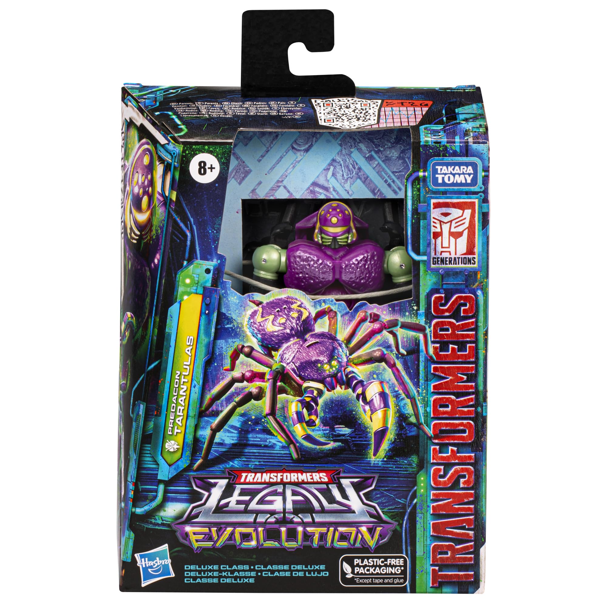 Transformers Predacon Tarantulas transformation action, Evo-Fusion conversion shown.
