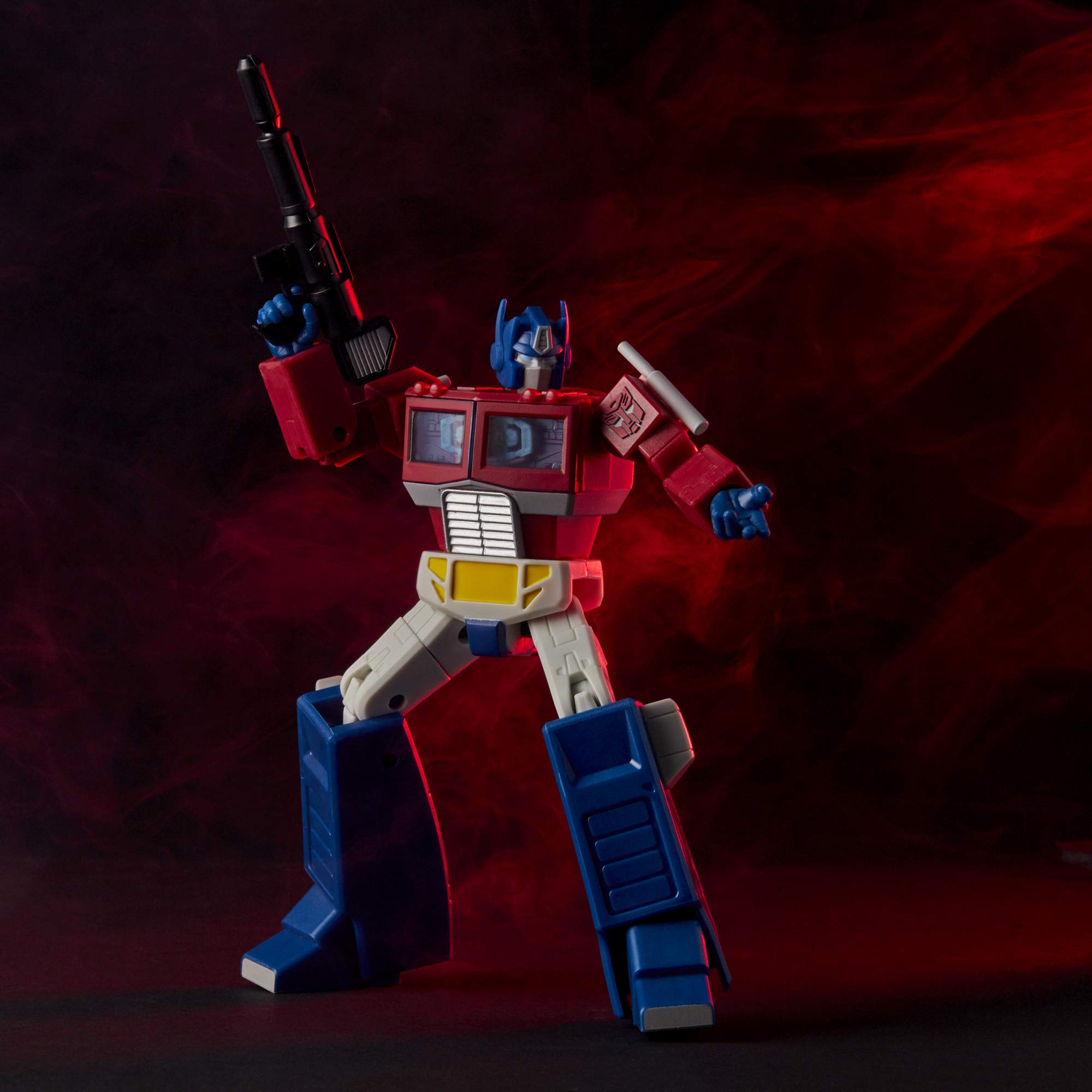Transformers R.E.D. collectible series blends with other figures for a cohesive display