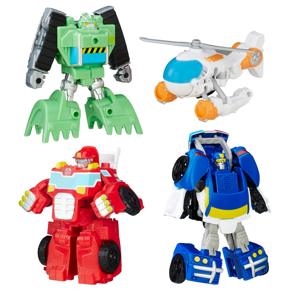 Transformers Rescue Bots Boulder bulldozer mode sparks imaginative rescue play.