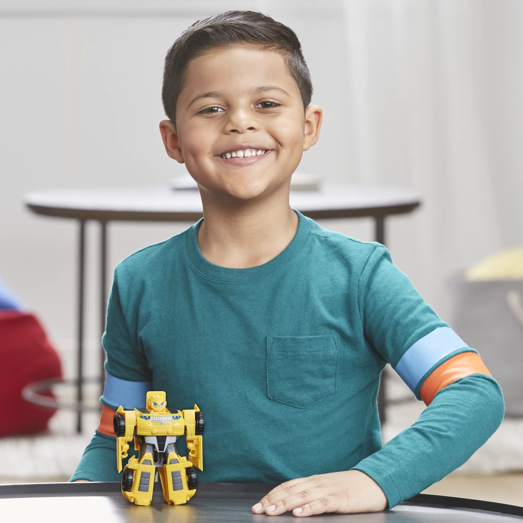 Transformers Rescue Bots Bumblebee imaginative play in action and rescue scenarios
