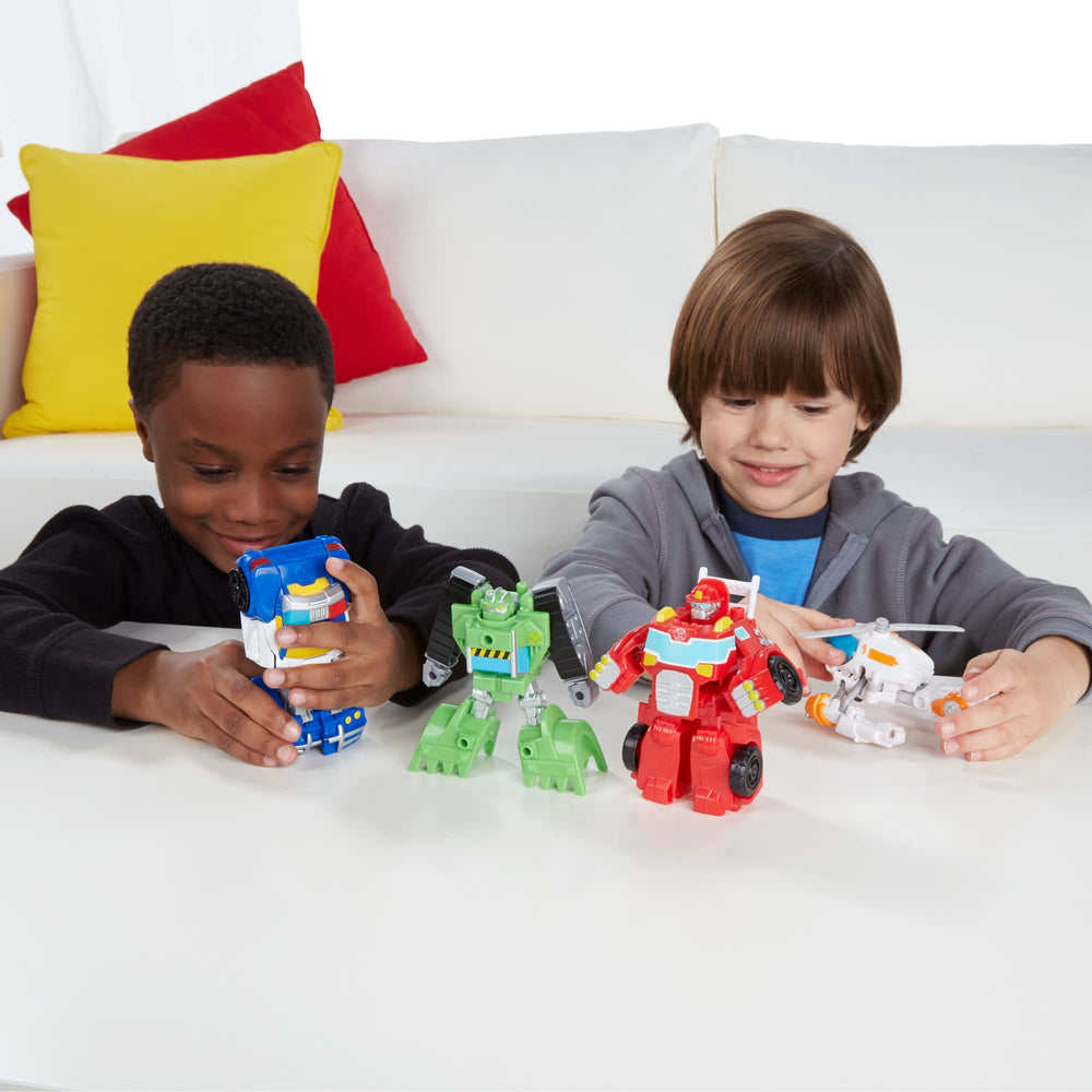 Transformers Rescue Bots Griffin Rock Team bundle supports cooperative play.