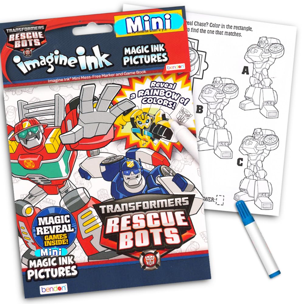 Transformers Rescue Bots stickers and crayons pack for interactive party activities