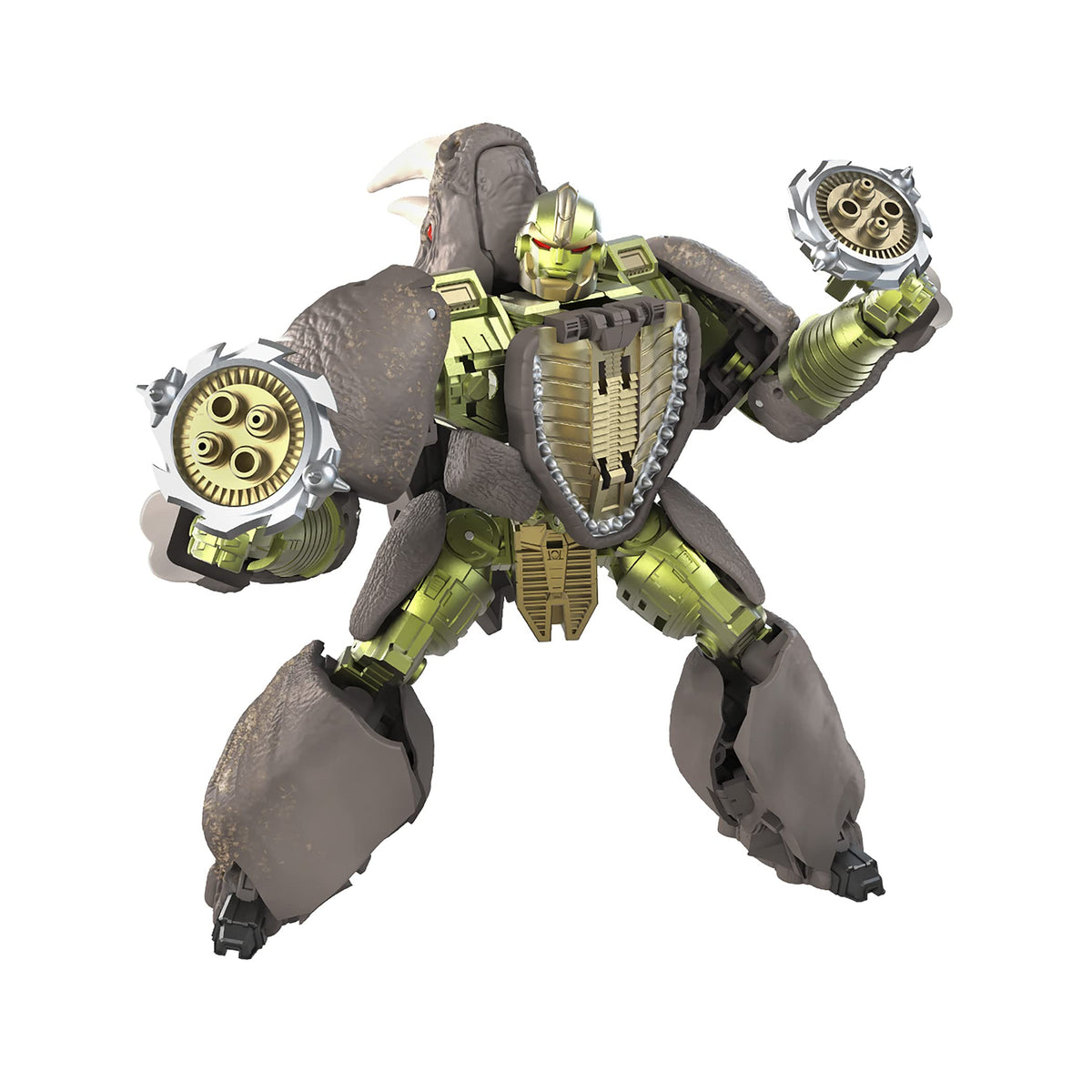 Transformers Rhinox beast mode with textured rhino skin for immersive play