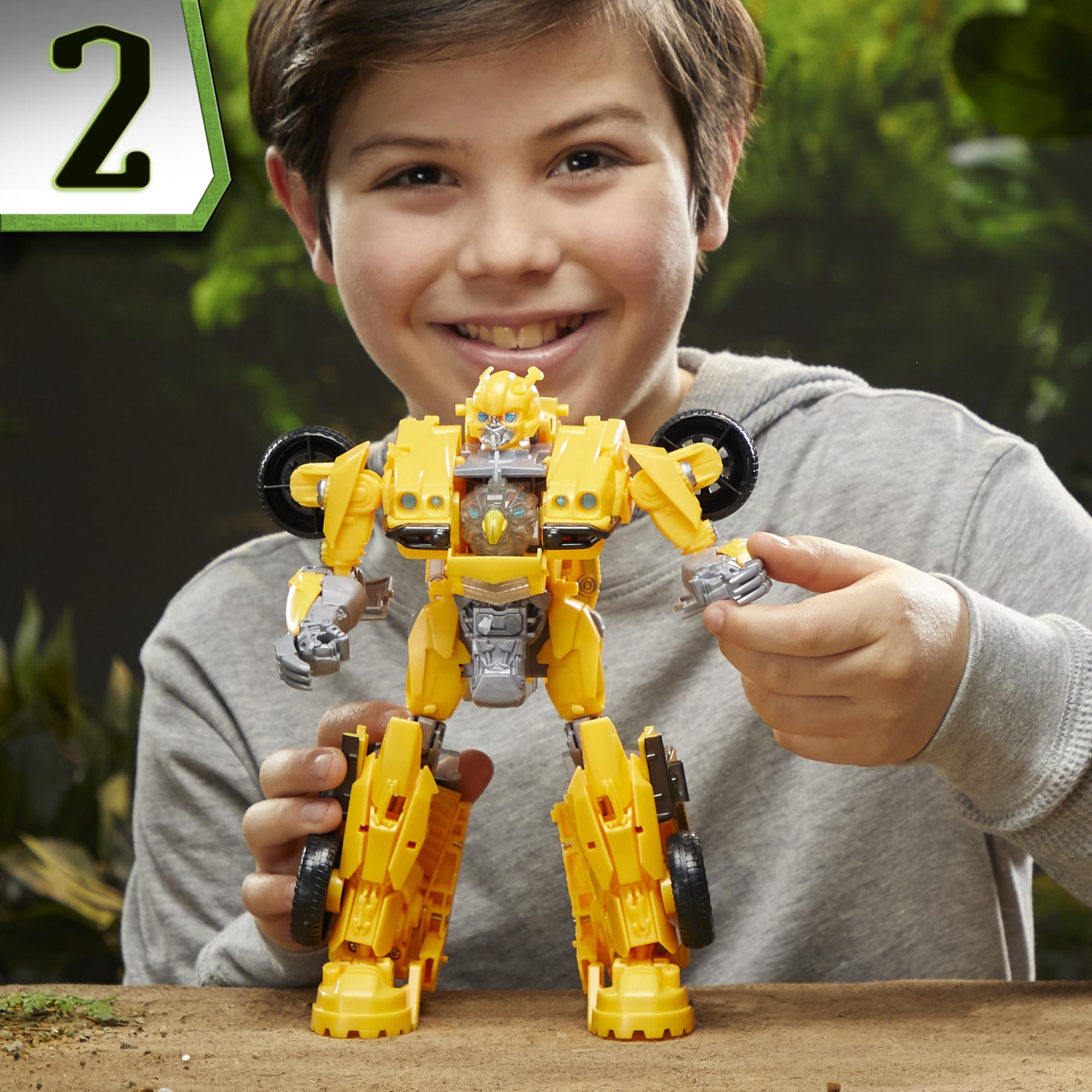 Transformers Rise of the Beasts Beast-Mode Bumblebee epic figure inspired by film.