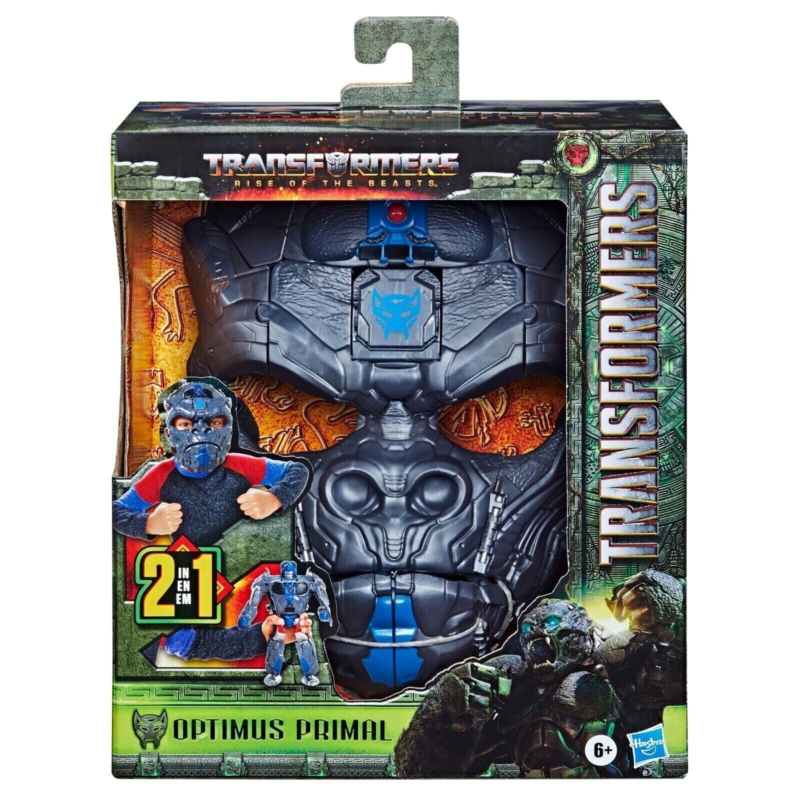 Transformers Optimus Primal 2-in-1 mask in robot mode for imaginative play and action.