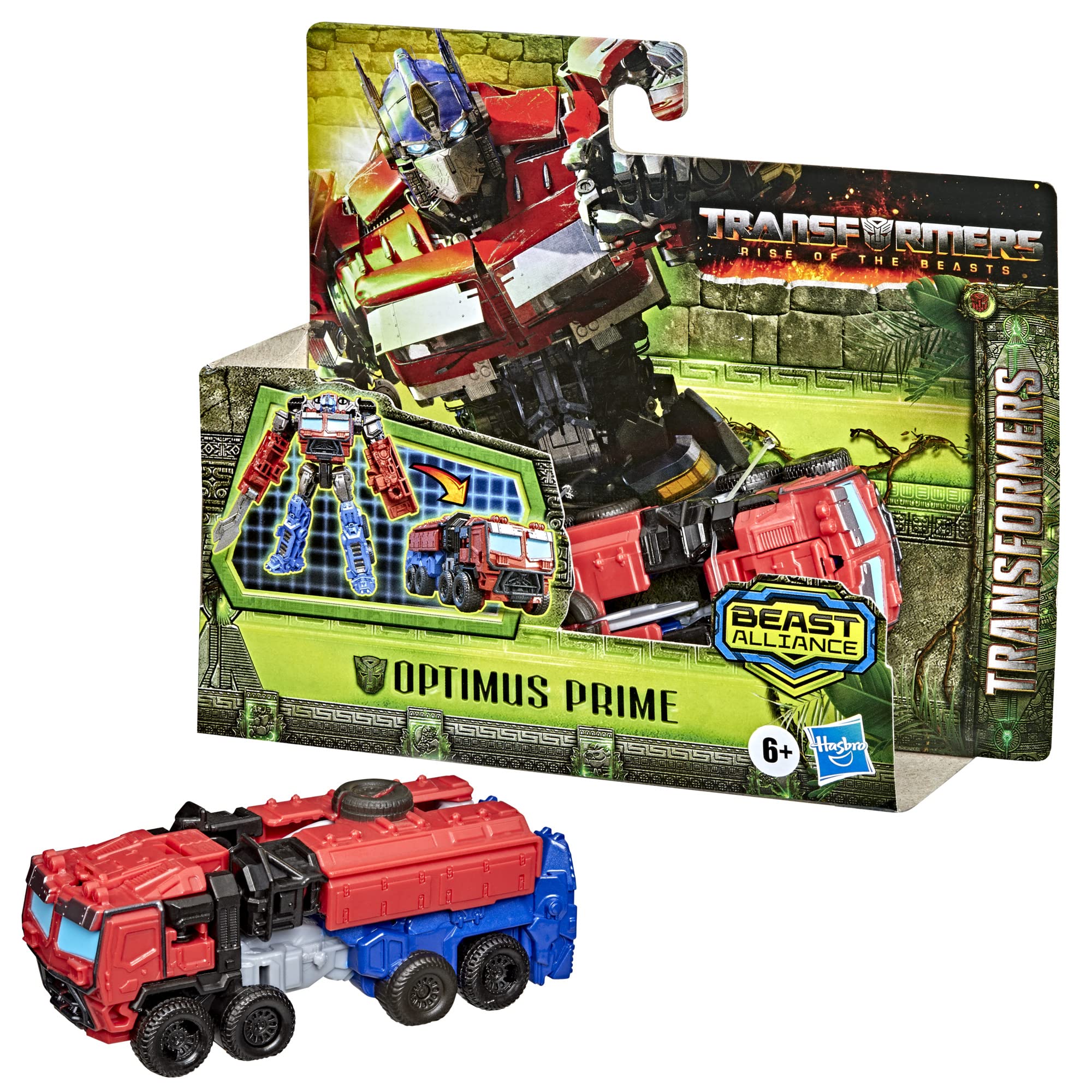 Transformers Rise of the Beasts Optimus Prime alt-mode truck for action-packed adventures.