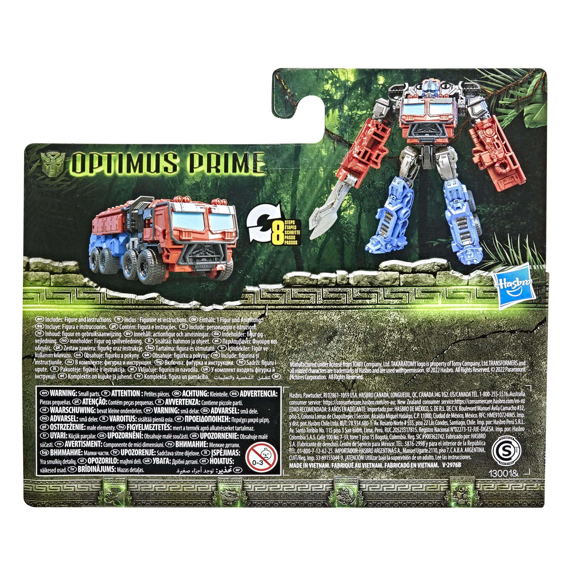 Transformers Rise of the Beasts Optimus Prime with beast weapon accessory for battle display.