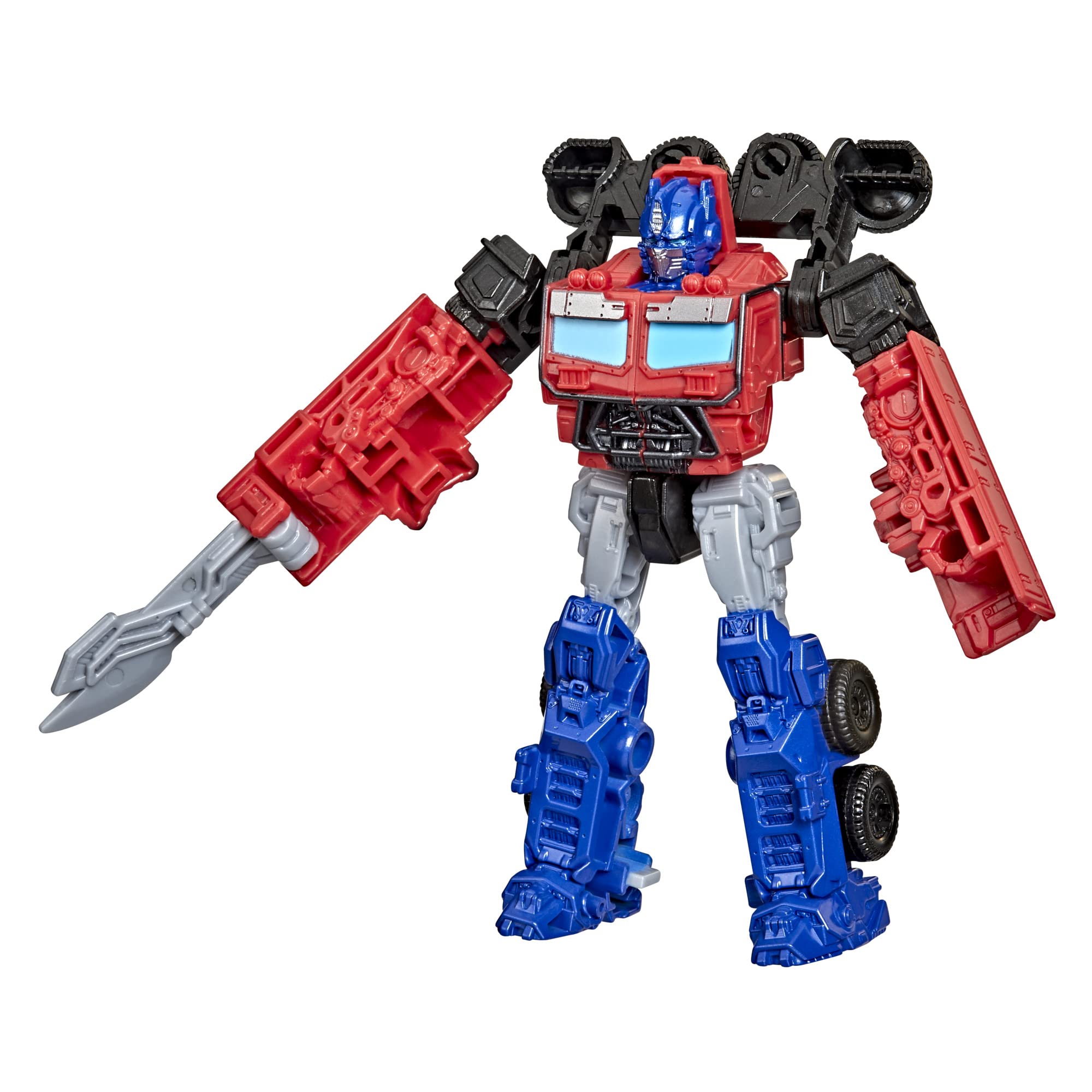 Transformers Rise of the Beasts Optimus Prime robot mode for imaginative play.