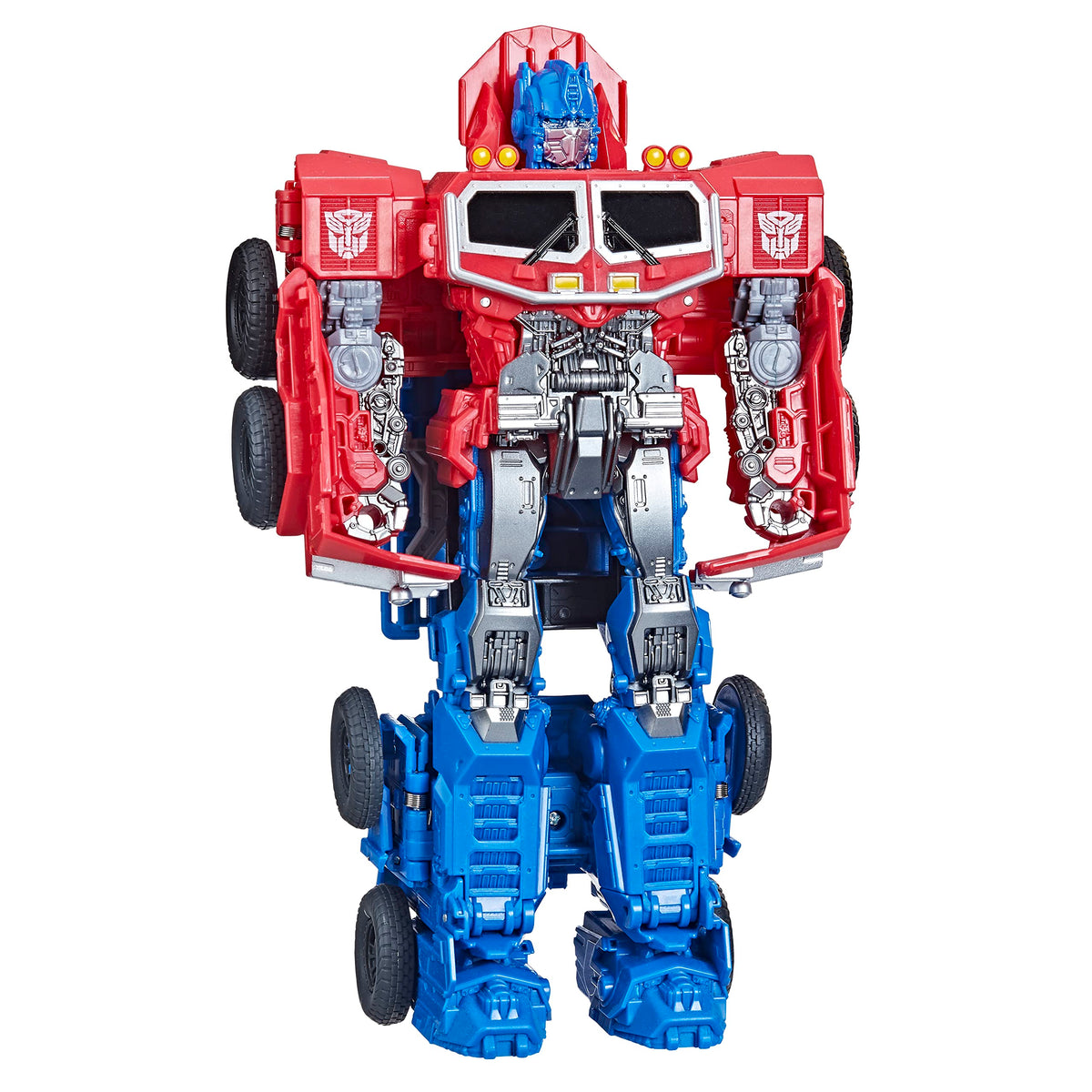 Transformers Rise of the Beasts Optimus Prime Smash Changer ready for fast conversions.