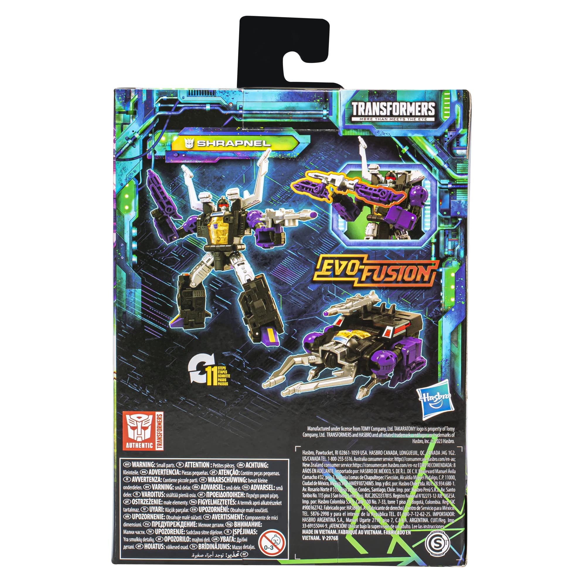 Shrapnel with three blaster accessories attachable for extended battle setups