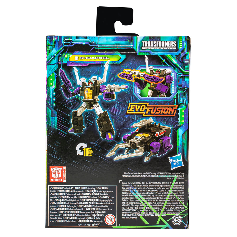 Shrapnel with three blaster accessories attachable for extended battle setups