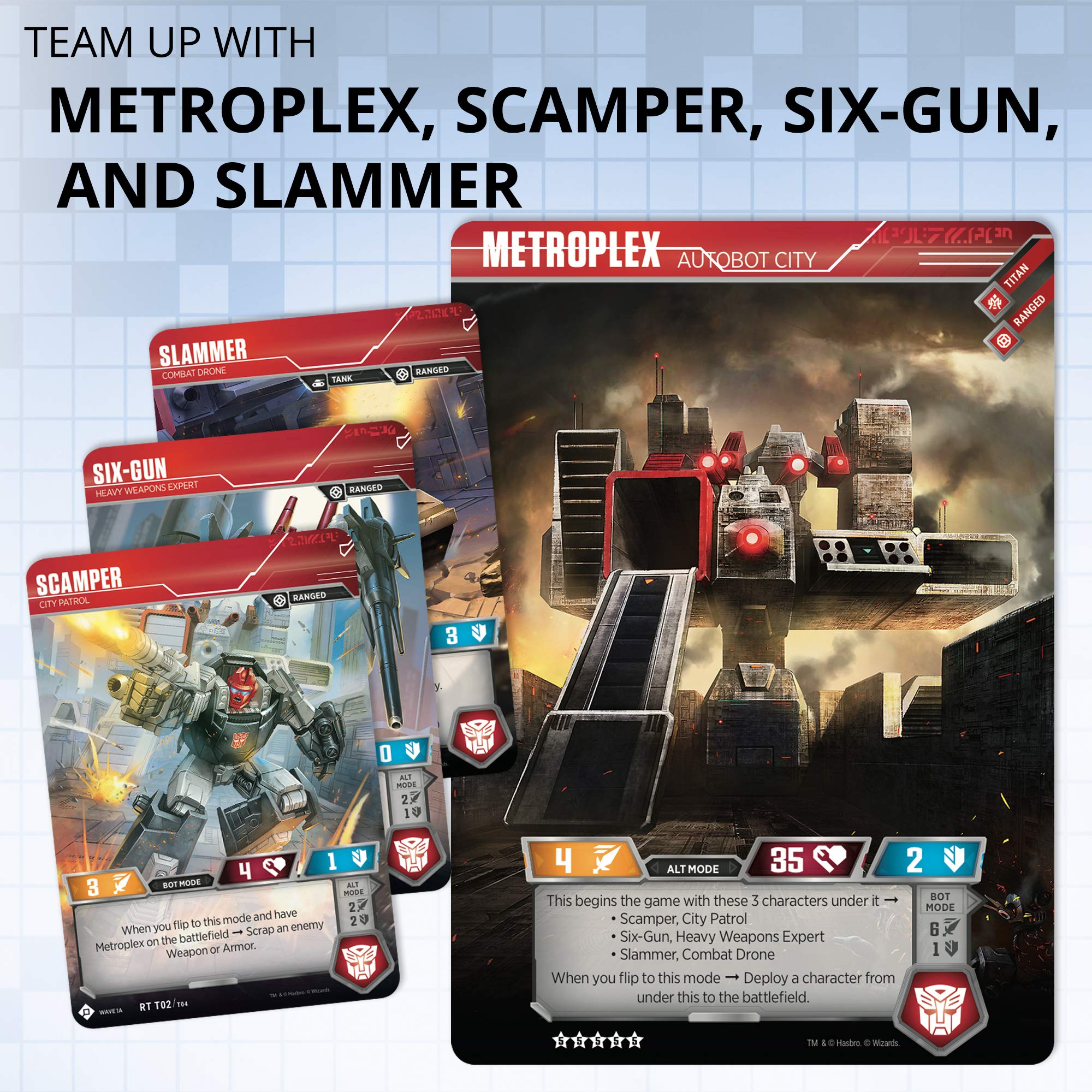 Transformers Six-Gun foil card offers versatile support for team defense.