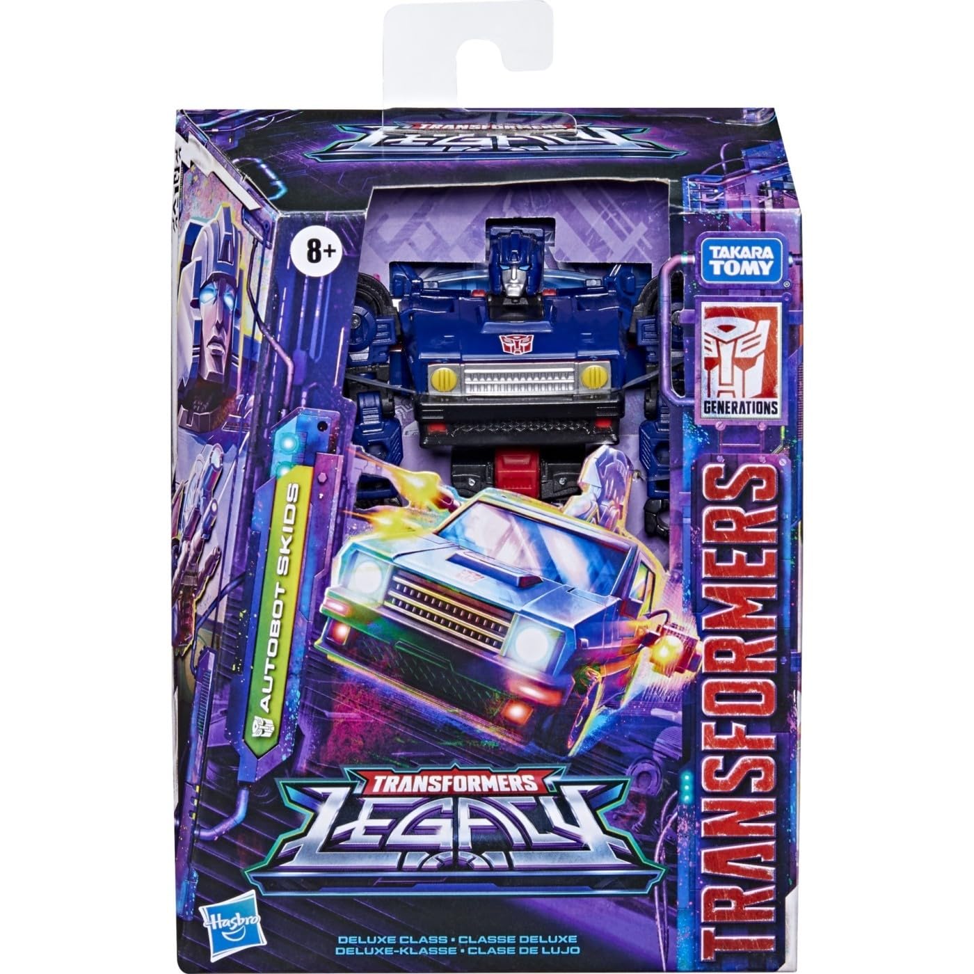Transformers Generations Legacy Skids with Energon axe blades for dynamic battles.