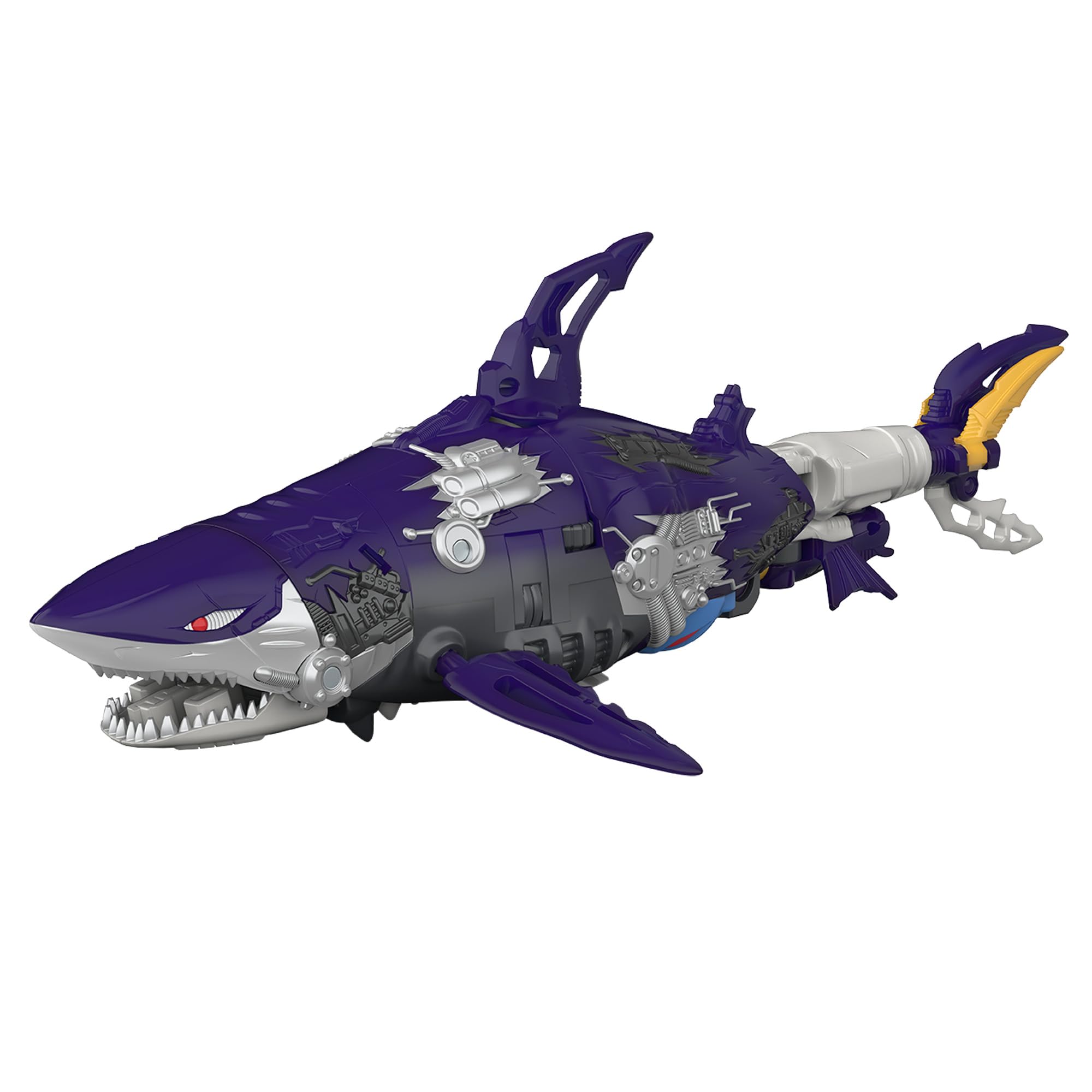 Double missile blaster attaches in both robot and shark configurations
