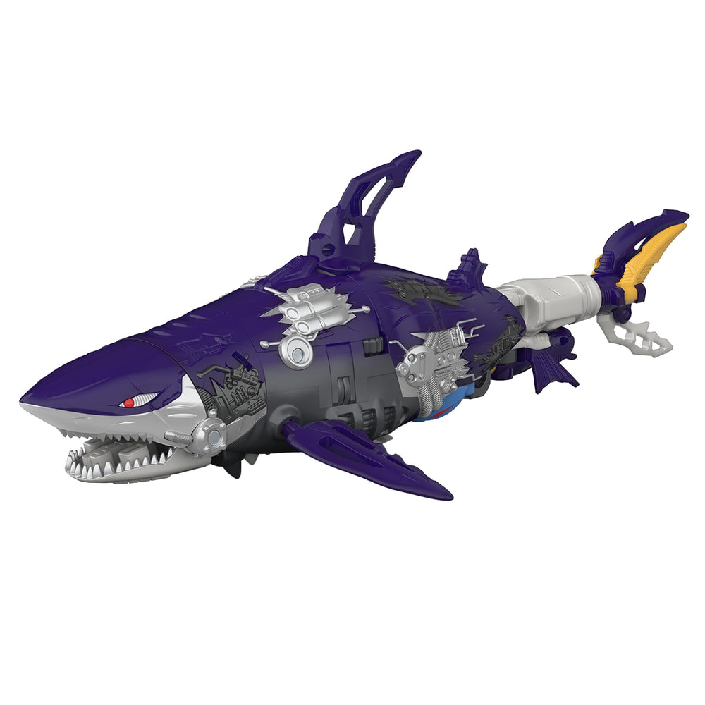 Double missile blaster attaches in both robot and shark configurations