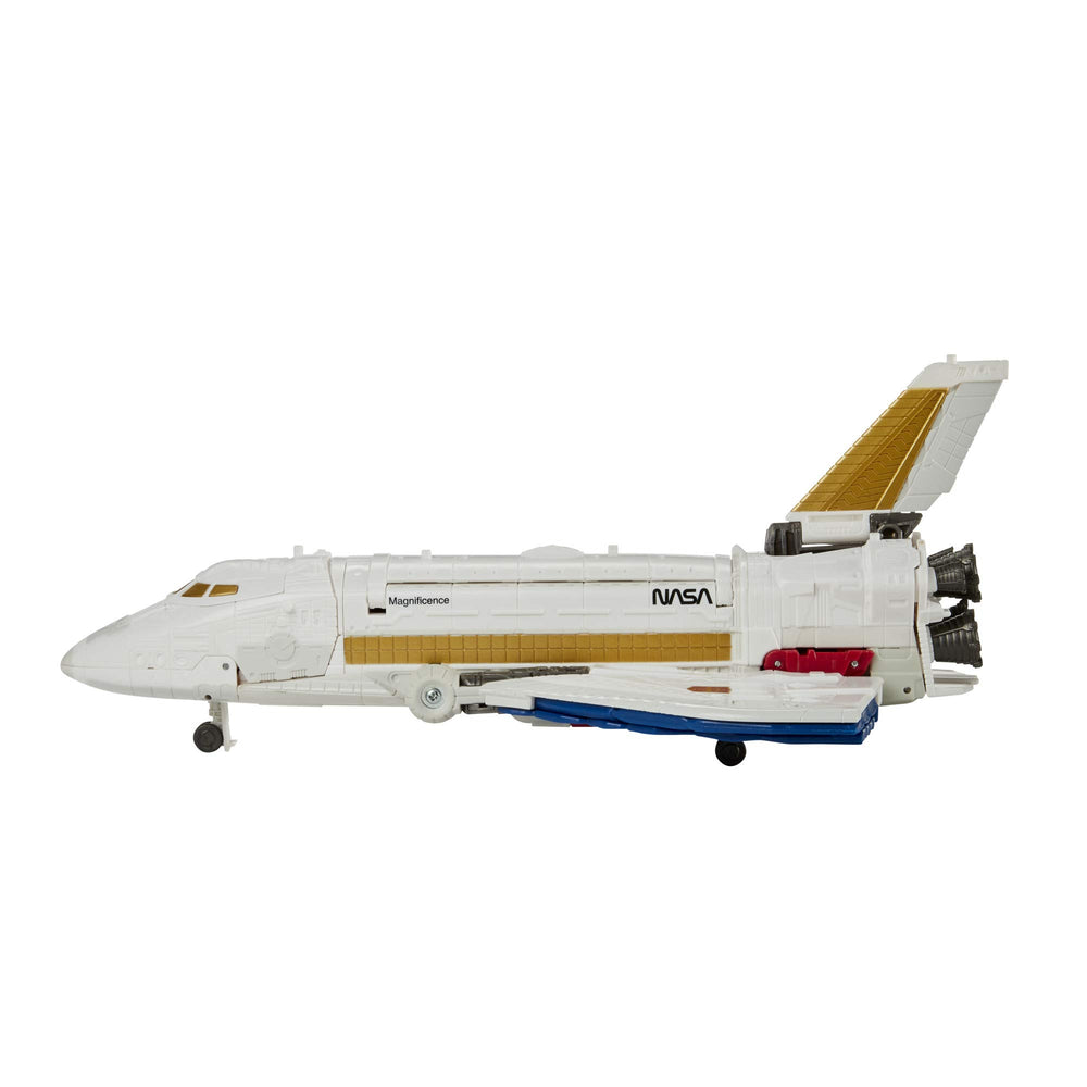 Transformers Sky Lynx fire blasts and cannons for dramatic effects.
