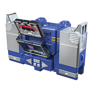 Transformers Soundwave in cassette-player mode, compact and nostalgic.