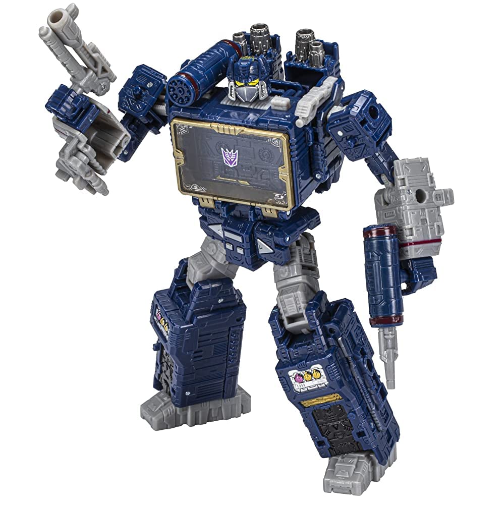 Transformers Soundwave EV Voyager S robot front view for display-ready action.