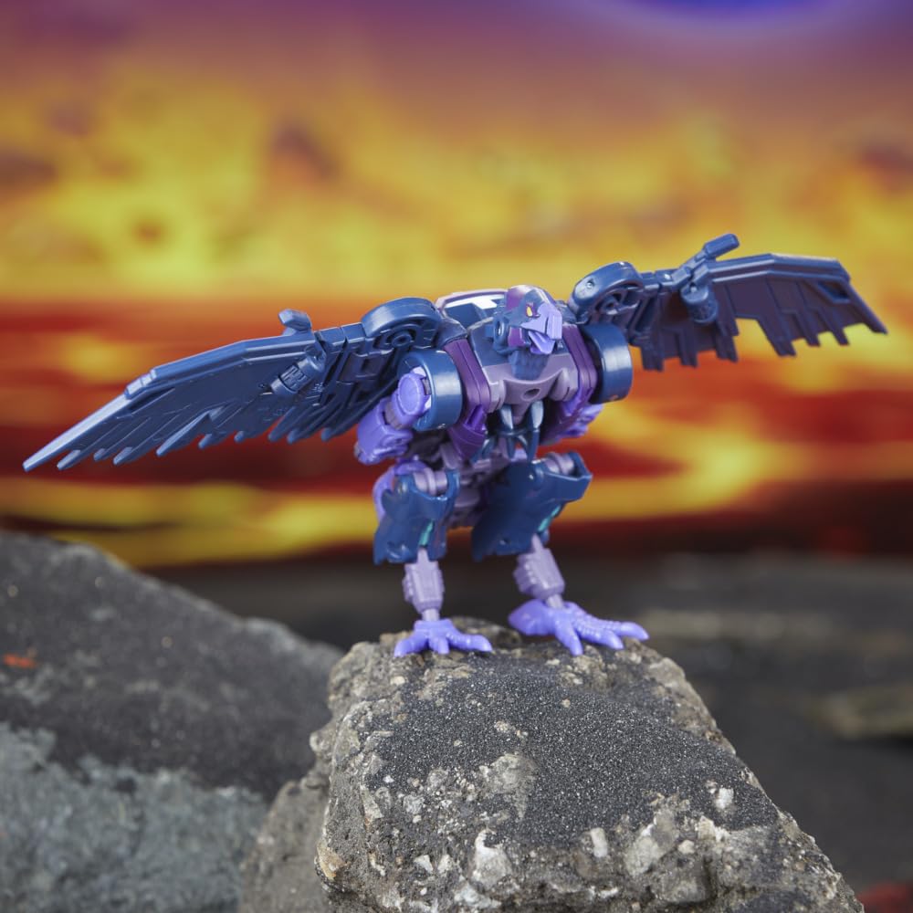 Transformers Star Raider Filch fits on shelves with compact 5.5-inch scale.