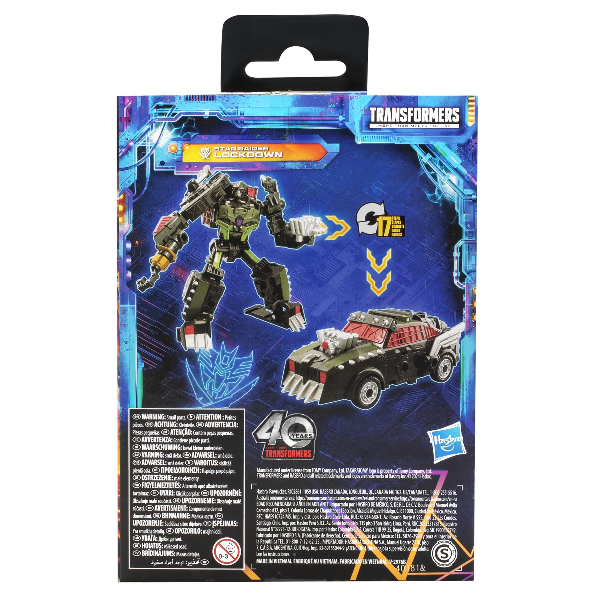 Articulated arms and legs of Transformers Star Raider Lockdown for action poses.