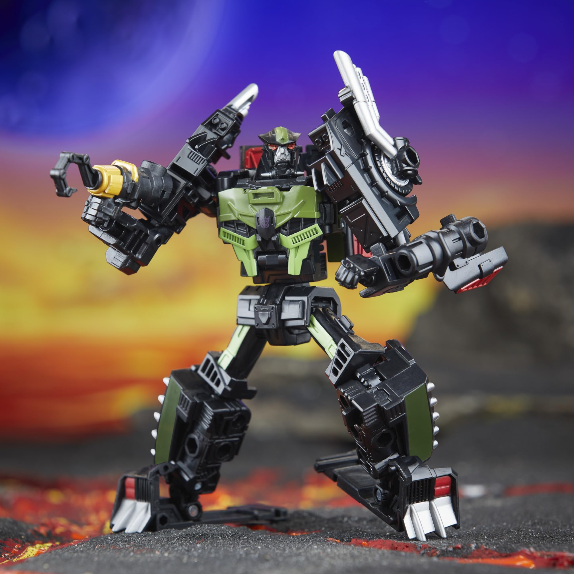 Transformers Star Raider Lockdown 5.5-inch figure fits neatly on shelves.