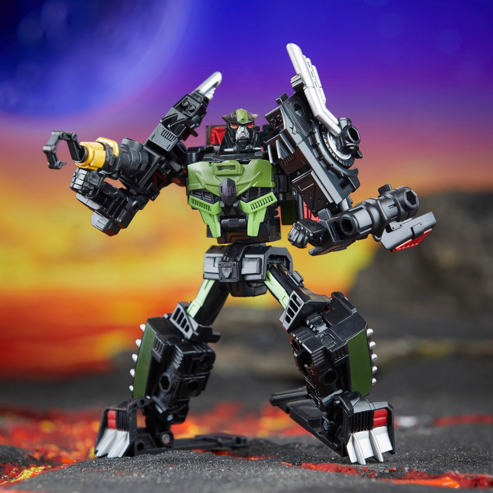 Transformers Star Raider Lockdown 5.5-inch figure fits neatly on shelves.