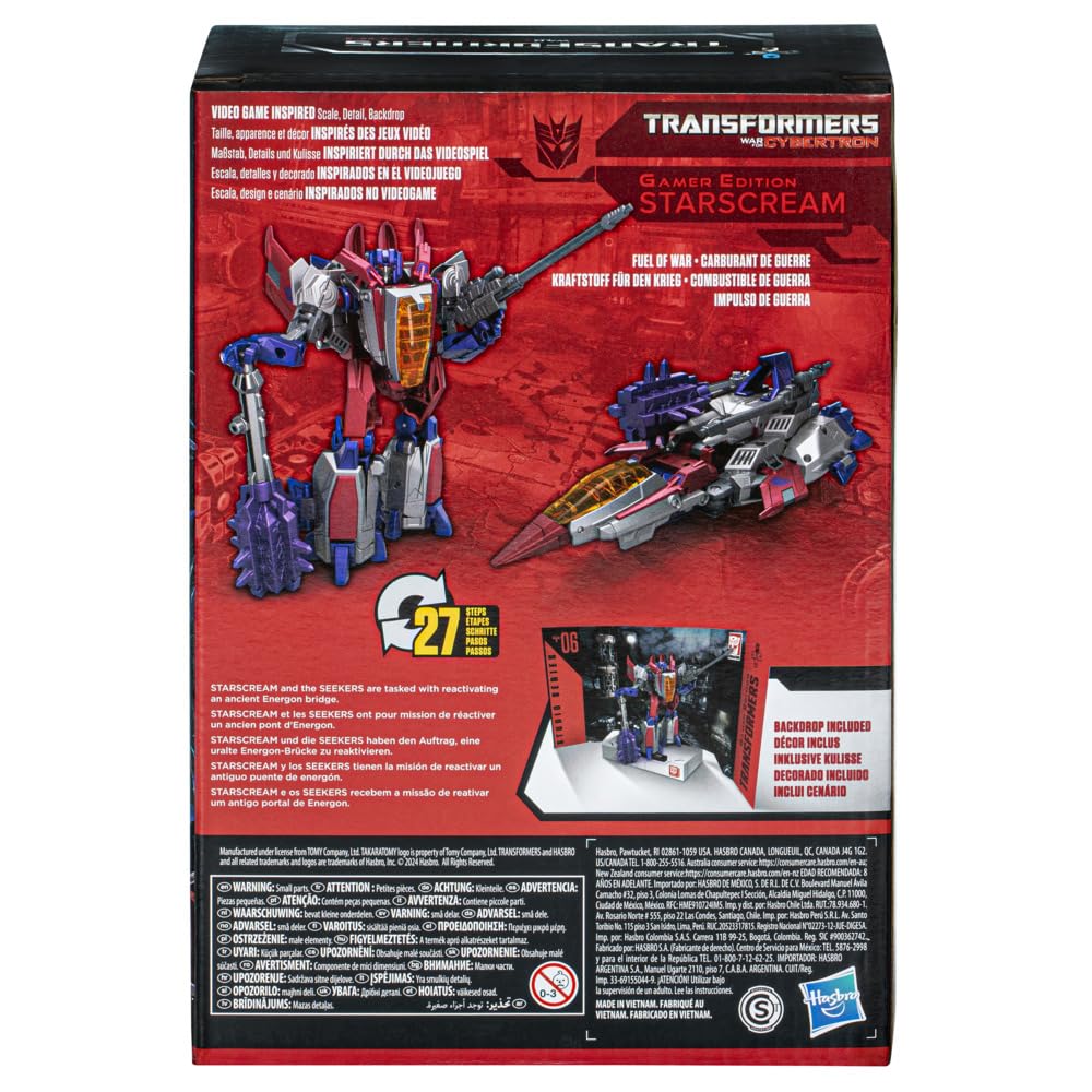 Transformers Starscream removable backdrop fuels dramatic display scenes