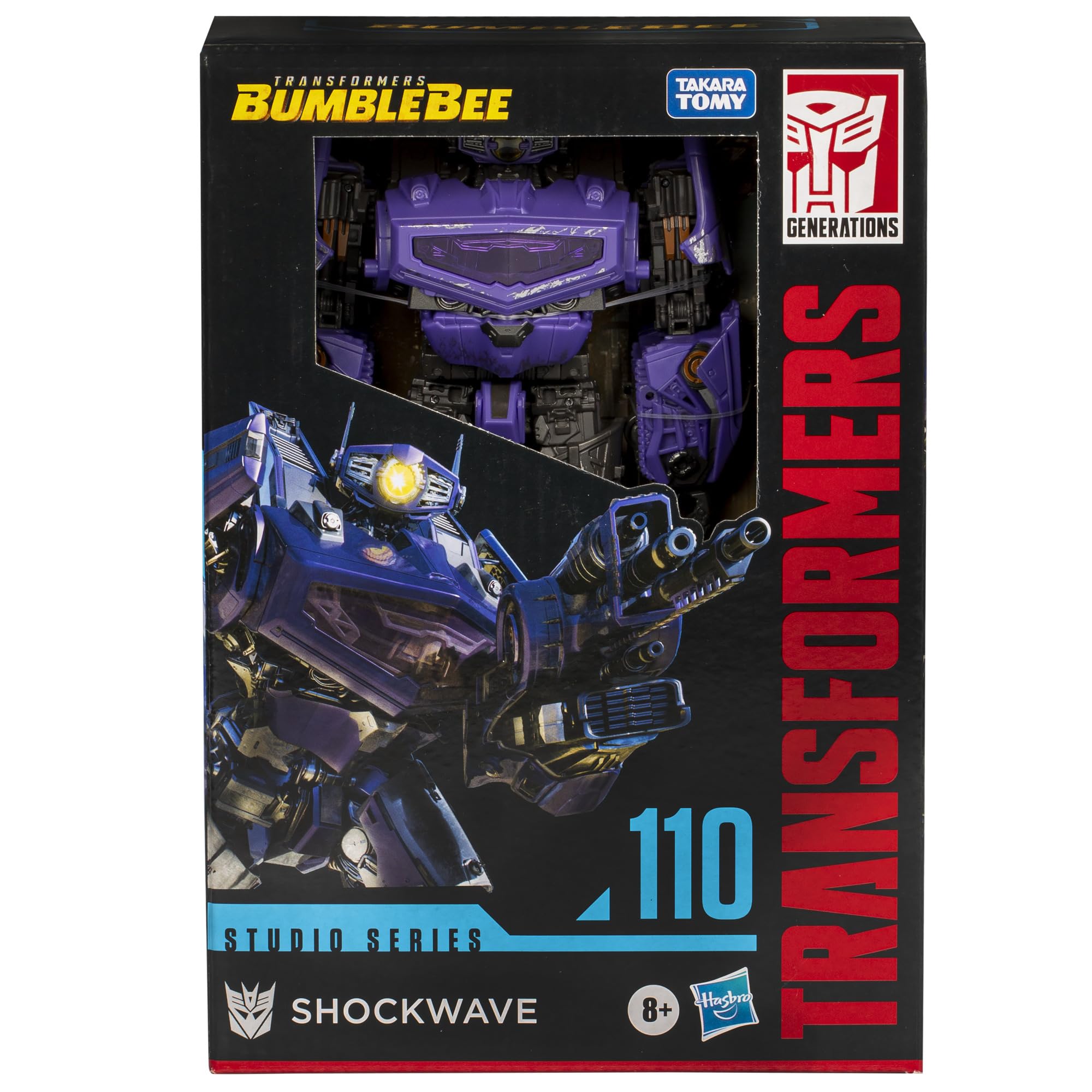 Transformers Studio Series 110 Shockwave in Cybertronian tank mode for display