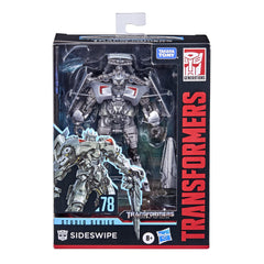 Transformers Studio Series 78 Deluxe Sideswipe with blasters and blades for action play.