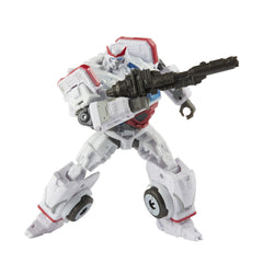 Transformers Studio Series 82 Autobot Ratchet backdrop scene Cybertron Falls setting.