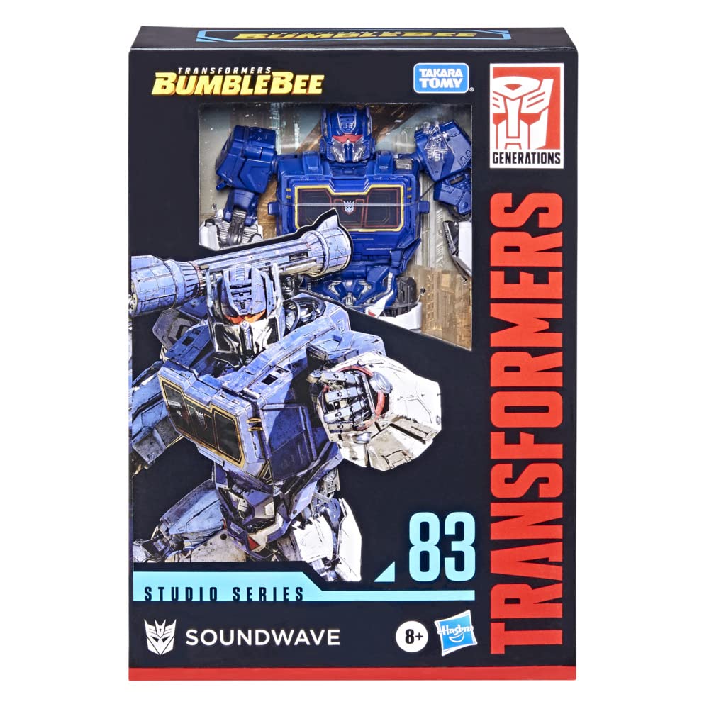 Soundwave with removable backdrop to recreate the Cybertron Falls scene at home.