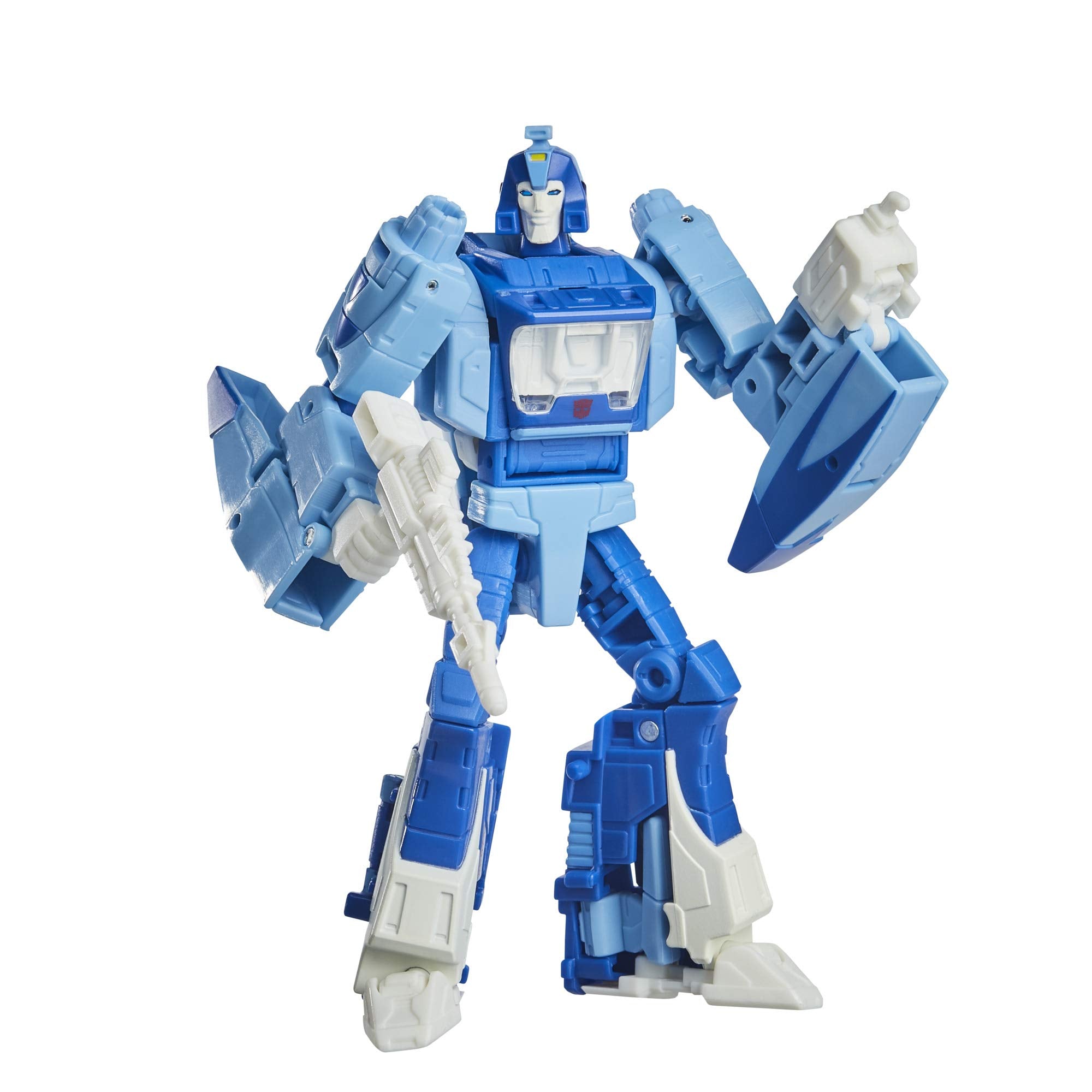 Transformers Blurr robot mode figure with detailed articulation for dynamic pose display.