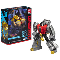 Transformers Studio Series 86-15 Dinobot Sludge backdrop recreates Mockery of Justice scene