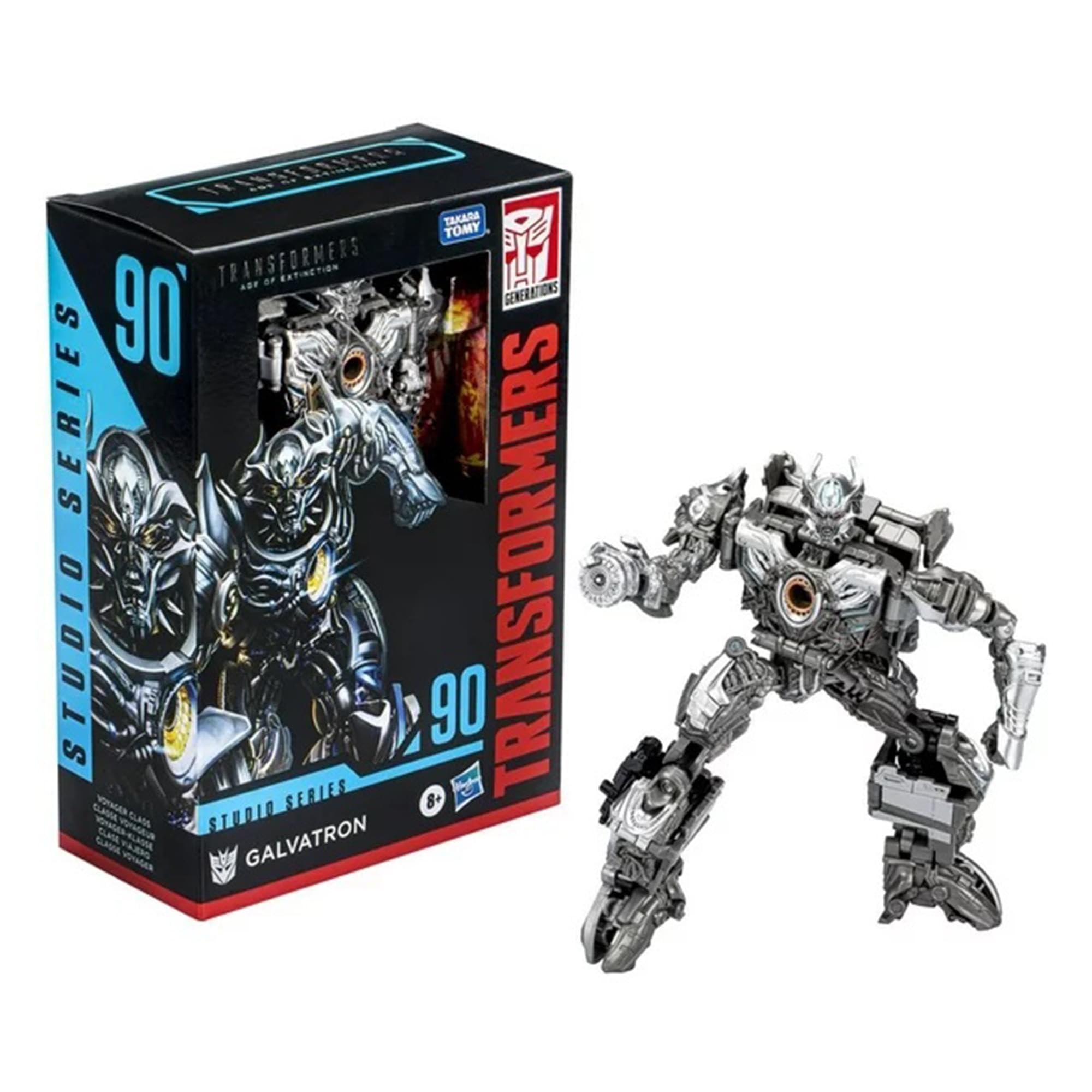 Transformers Studio Series 90 Galvatron with cannon and rocket launcher accessories included.