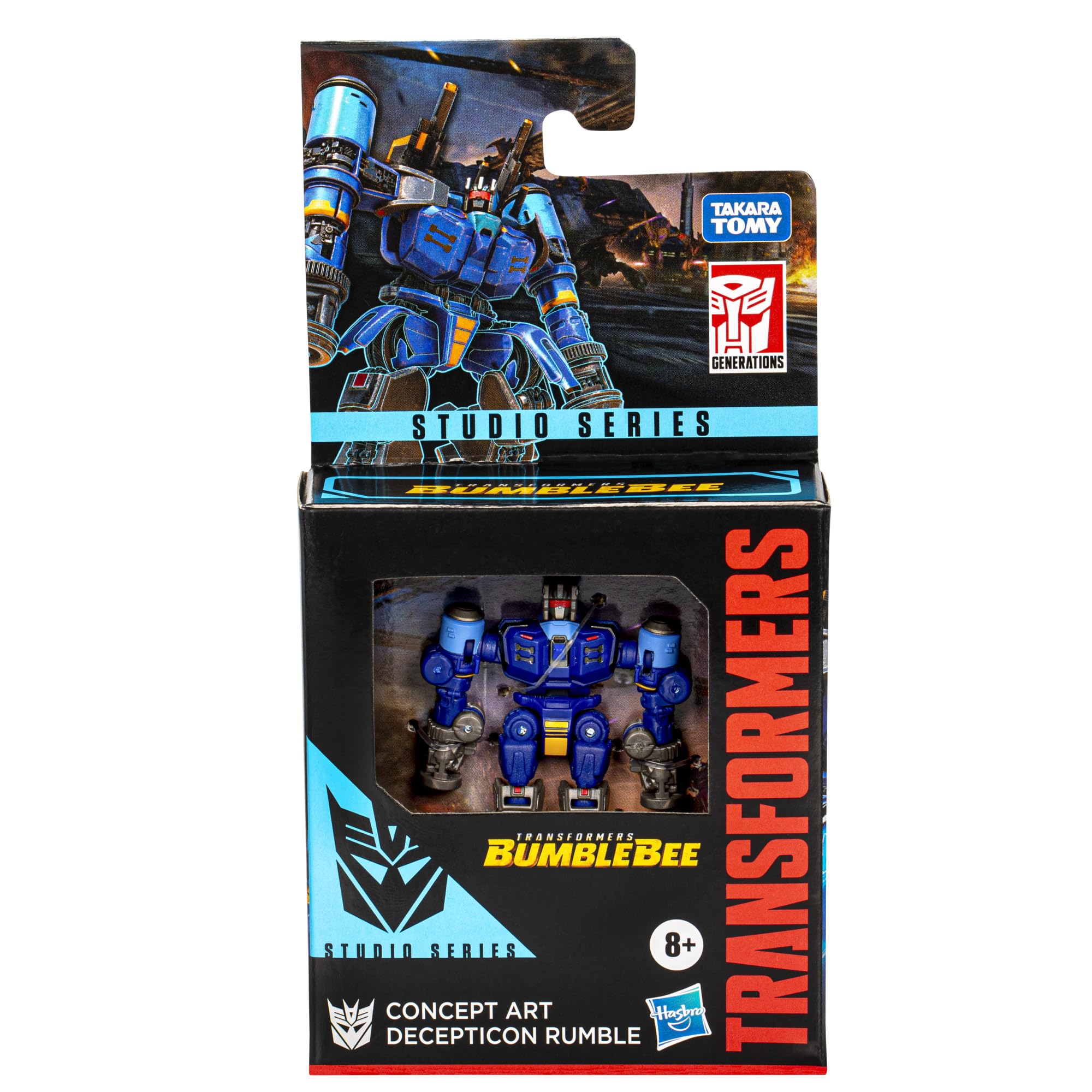 Transformers Studio Series Core Class Decepticon Rumble articulated for dynamic poses and display.