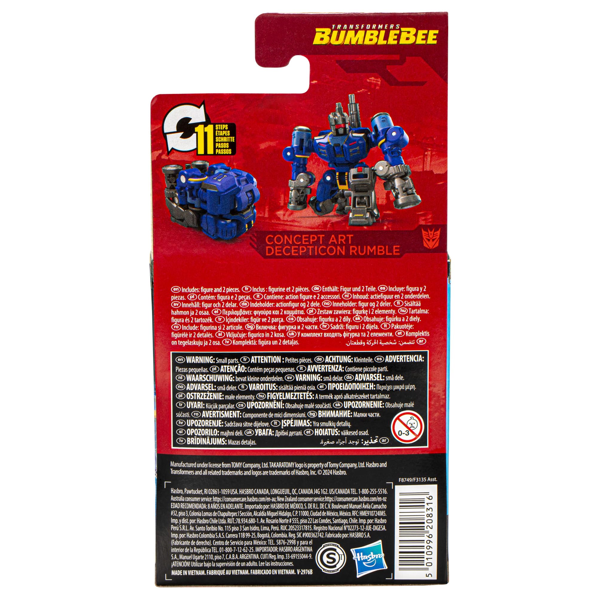 Transformers Studio Series Core Class Decepticon Rumble collectible figure for movie-inspired display.