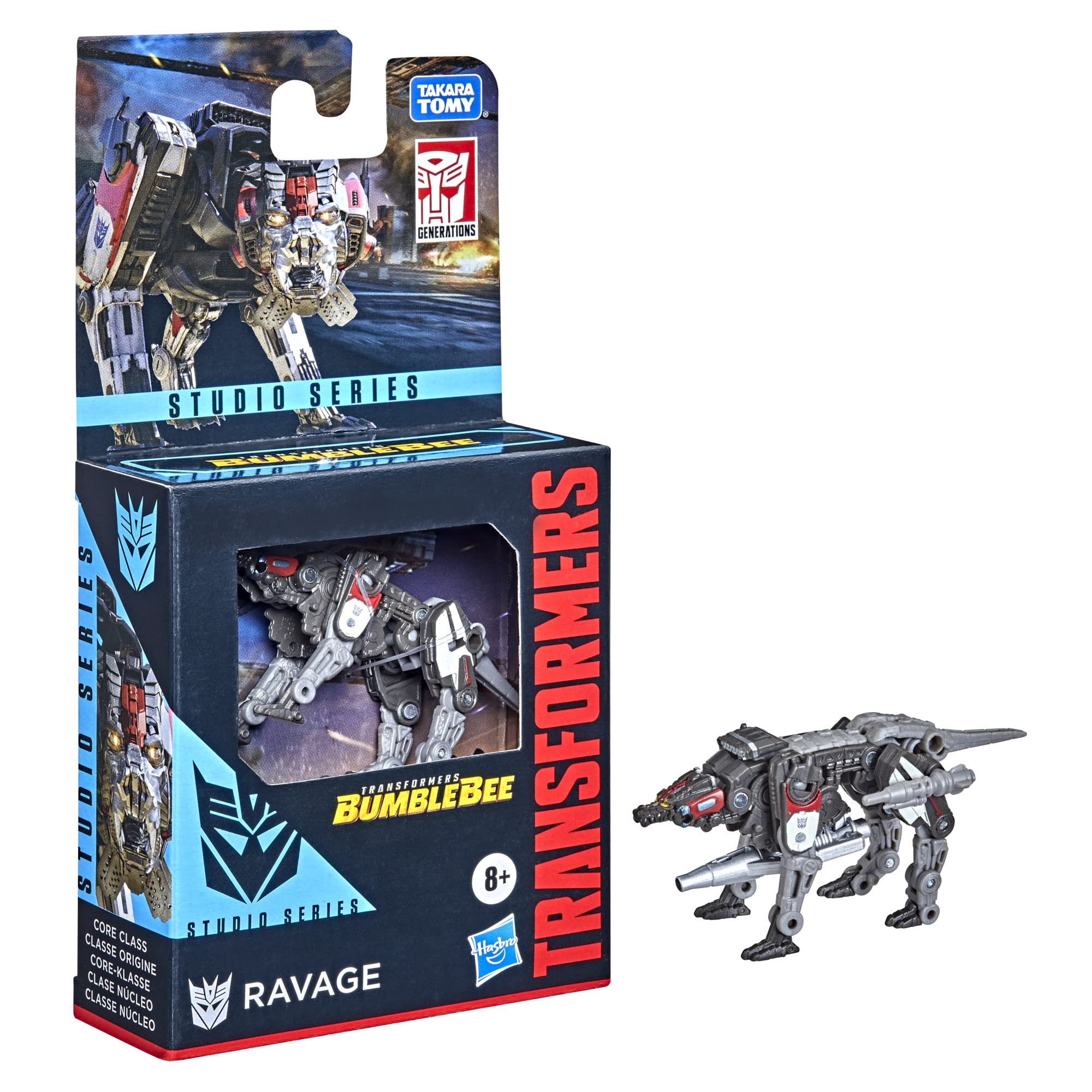 Transformers Studio Series Ravage in cassette mode ready to fit inside Soundwave’s chest