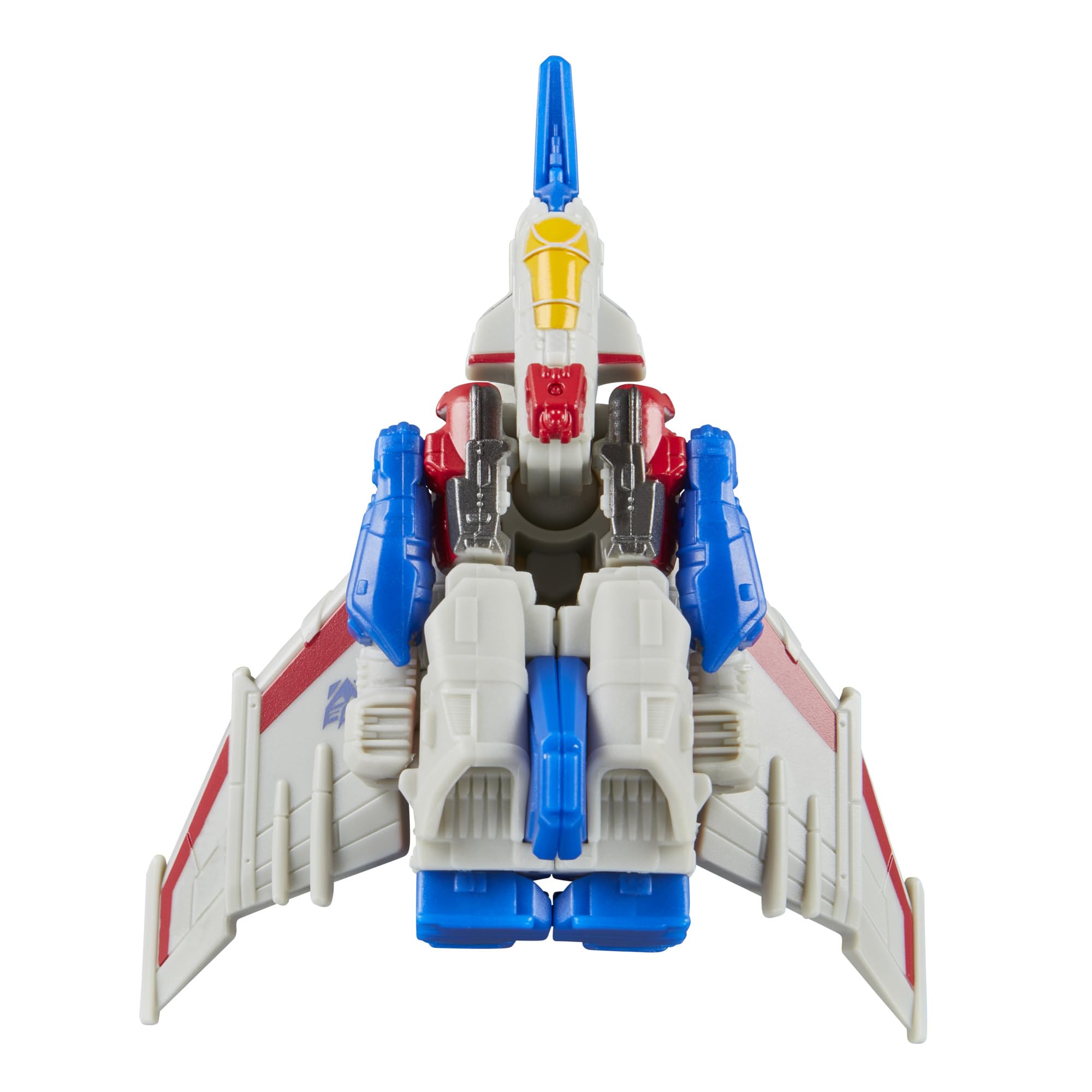 Transformers Starscream figure features full articulation for dynamic poses.