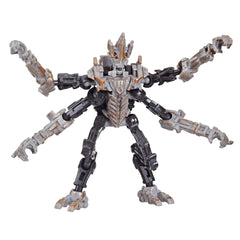 Transformers Studio Series Core Class Terrorcon Freezer weapon mode enhances battle-ready poses.