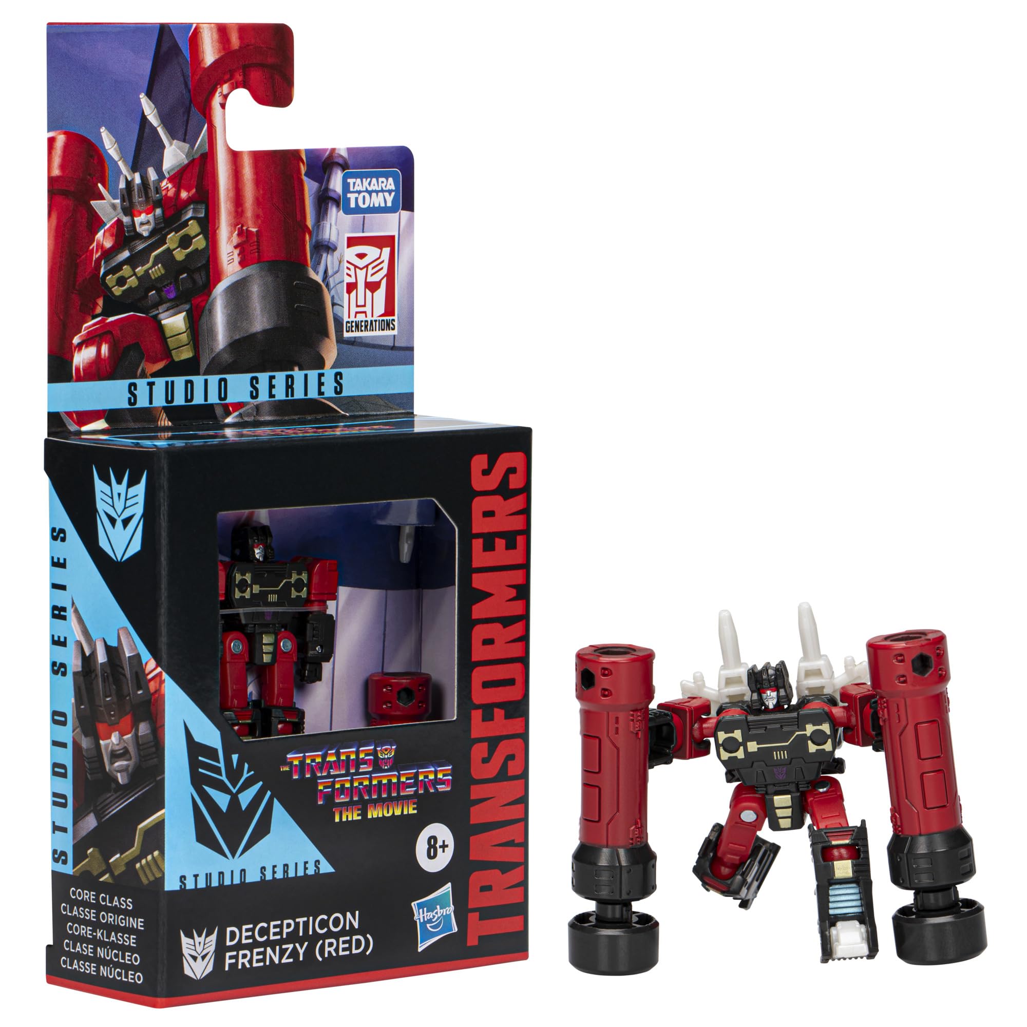 Transformers Studio Series Decepticon Frenzy red in cassette mode.