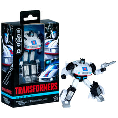 Transformers Studio Series Autobot Jazz robot mode figure ready for posable display.