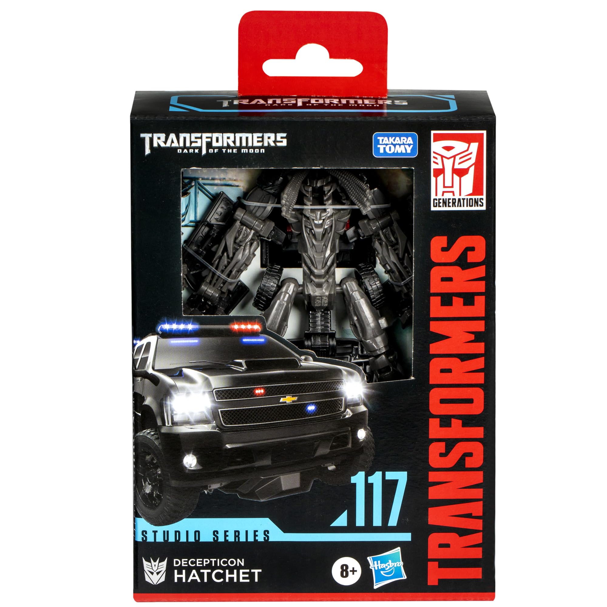 Removable backdrop recreates High Speed Chase scene from the film.